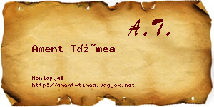Ament Tímea névjegykártya