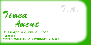 timea ament business card
