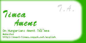 timea ament business card